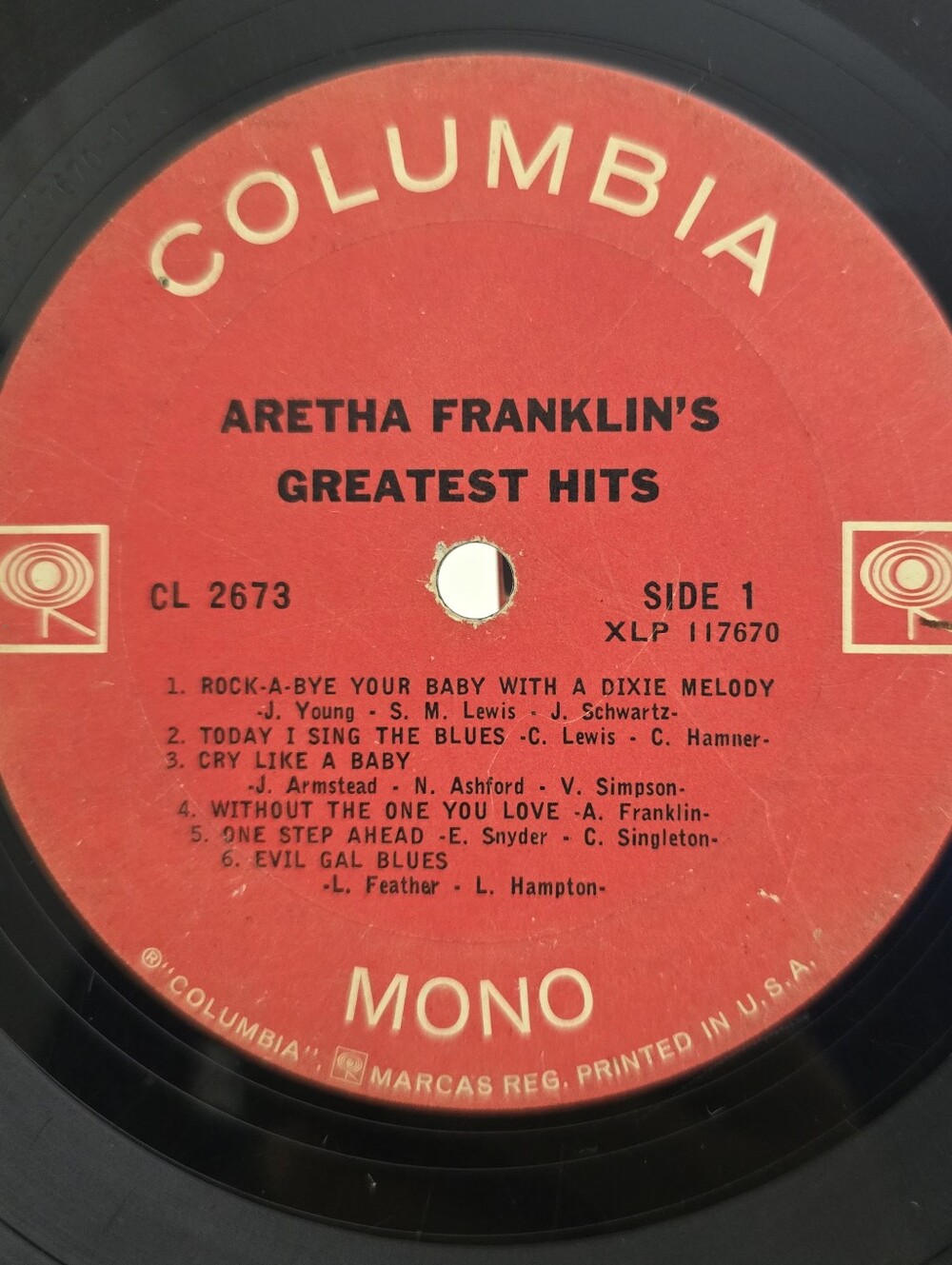 ARETHA FRANKLIN Greatest Hits  1967 Vinyl LP MONO Columbia Records Soul Funk